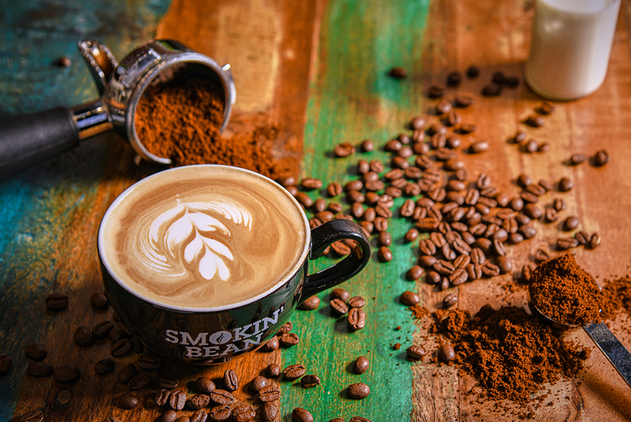 our coffee latte art in smokin bean crocker