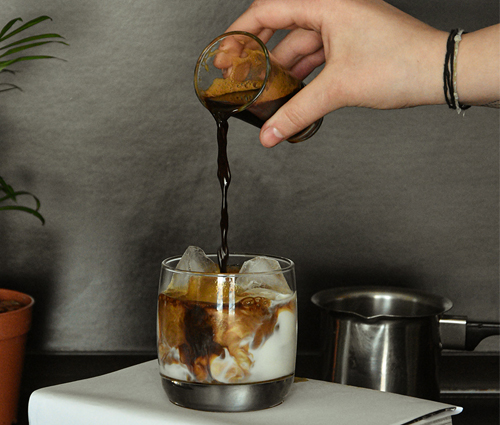 Dairy free nutcracker Iced coffee
