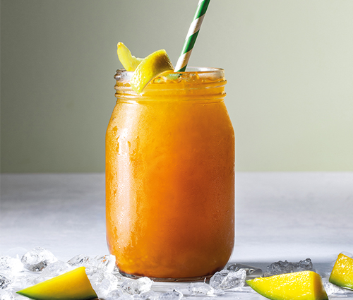 mango and lemon tea crush Iced Summer drink